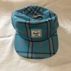 Herschel Scout Hat Cap - plaid blue - one size - NWT